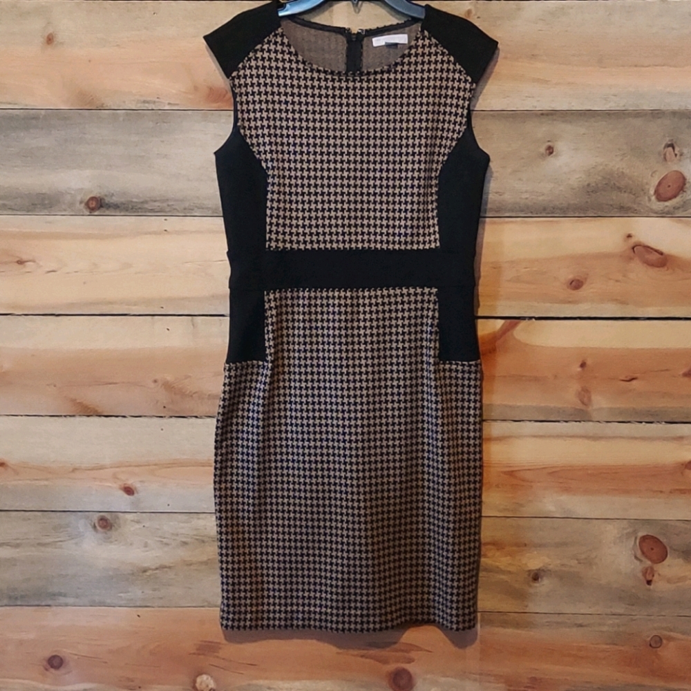 New York & Company black and tan dress